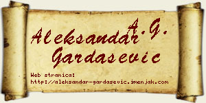 Aleksandar Gardašević vizit kartica